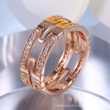 alta qualidade simples estilo banhado a ouro jóias anel de jóias de moda